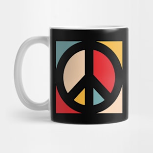 Color Block Peace Sign Mug